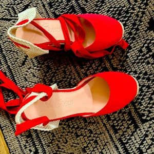 J Crew Espadrille Wedges - 7.5